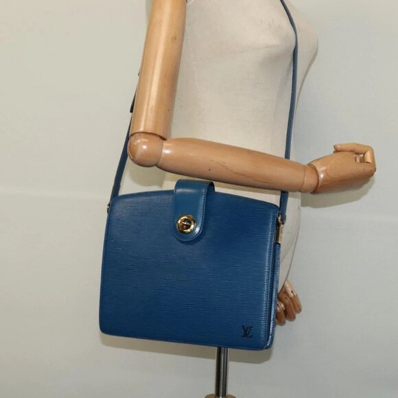 Louis Vuitton Handbags - LOUIS VUITTON Epi Capuchin Shoulder Bag Blue M52345 LV Auth